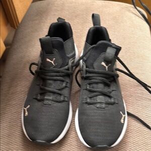 Puma Black and White Athletic Shoes